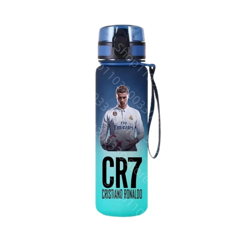 Football Star Cristiano Ronaldo Water Cup Ronaldo Messi Large Capacity Sports Flip Cover Drinking Bottle Fans Support Items
