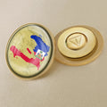 Haiti Haitians Map Flag National Emblem National Flower Brooches Badges Lapel Pins