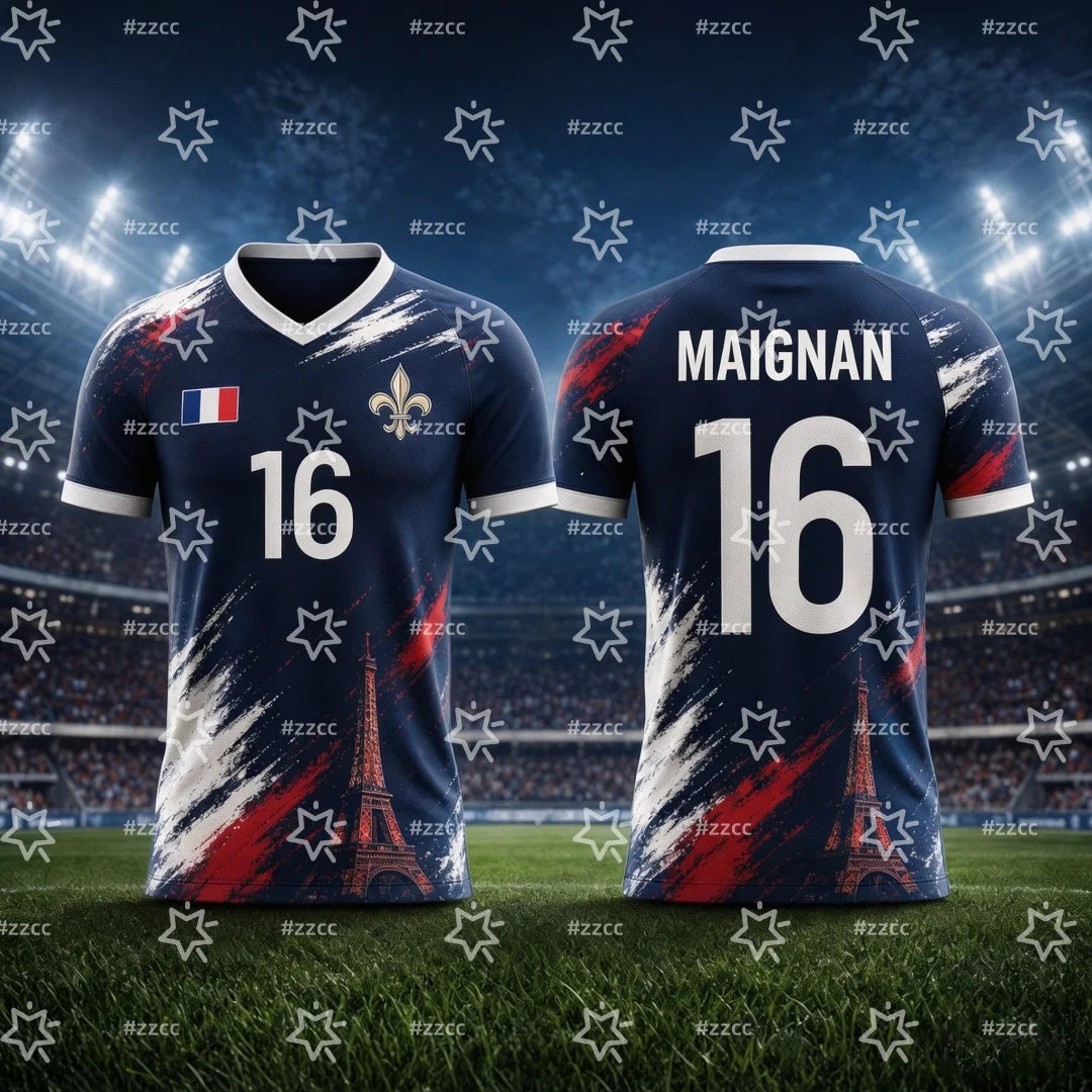 2026 Mbappé No.10 football jersey France fan gift match Training kit Summer Sports Men's T-Shirt Kid's Clothing Tee Woman ﻿