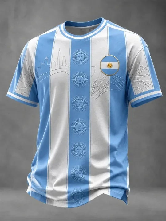 2026 New Argentina National Football Jersey Casual Sports Training Fan Quick Drying T-shirt for  Family Matching Y2k comfortable
