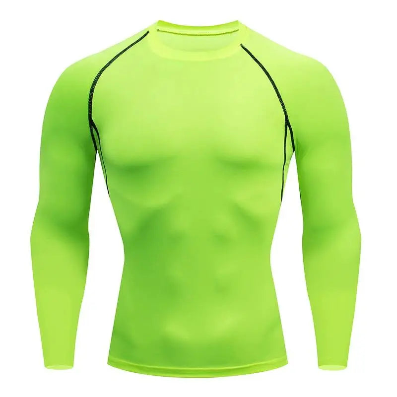 Compression Running Shirt Men Quick Dry Long Sleeve Sportswear For Male Gym Clothing Fitness Tee Training Workout Muscle Top