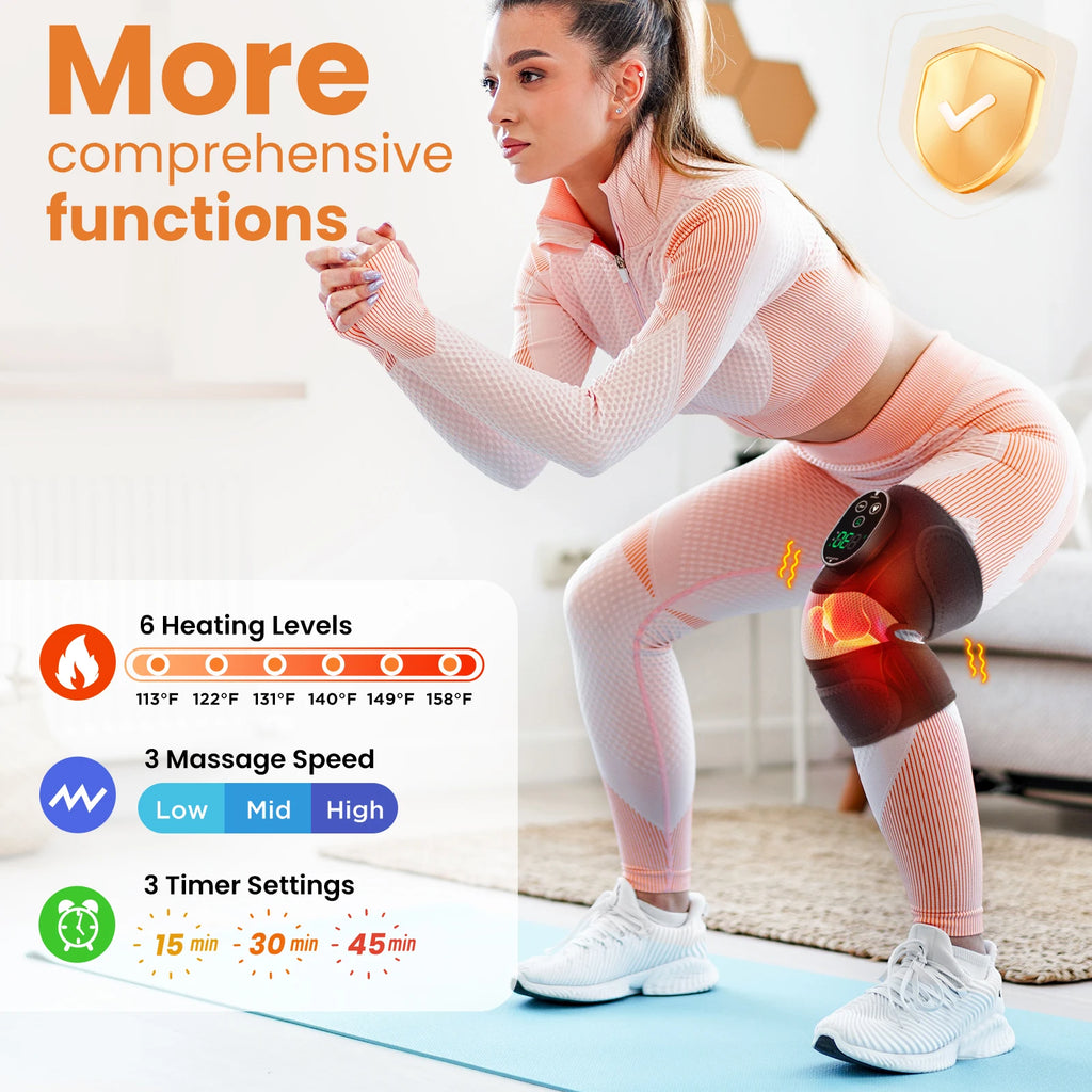 Cordless Heated Knee Massager & Recovery Wrap