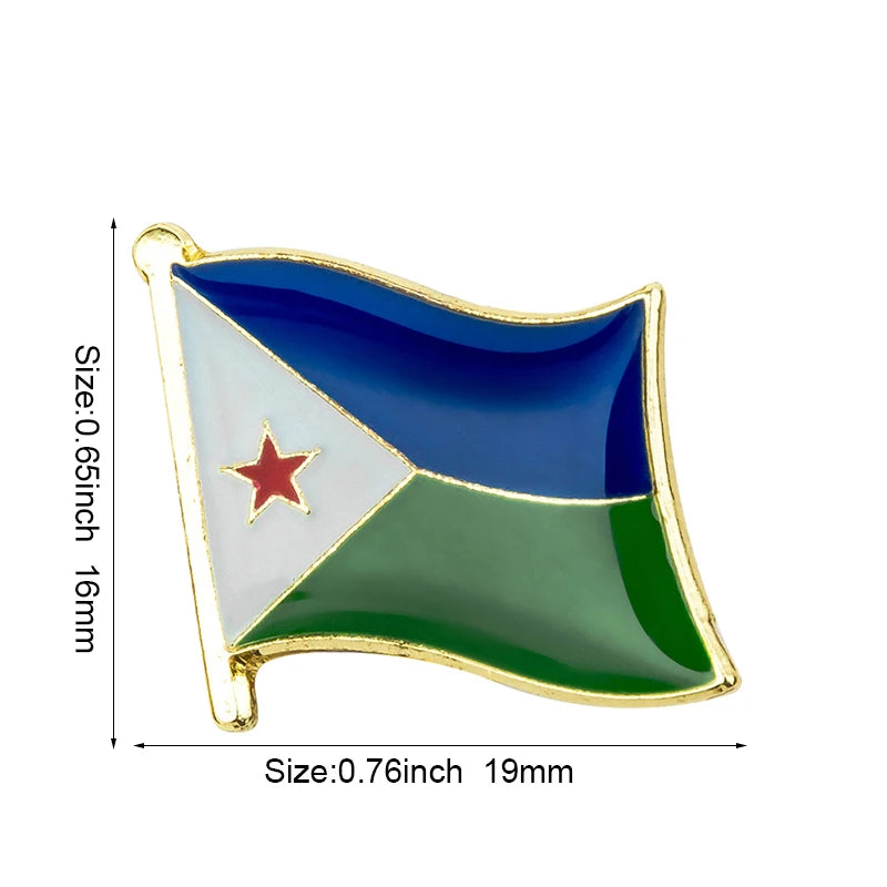 Haiti South Korea Turkey Netherlands Honduras Djibouti Kyrgyzstan Guinea Guinea-Bissau Canada Flag Badge Lapel Pins Brooch