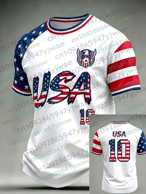 2026 America Soccer Jersey for Men Women USA Flag Special Youth Football Jersey Summer Parent-child Competition Training Tshirt