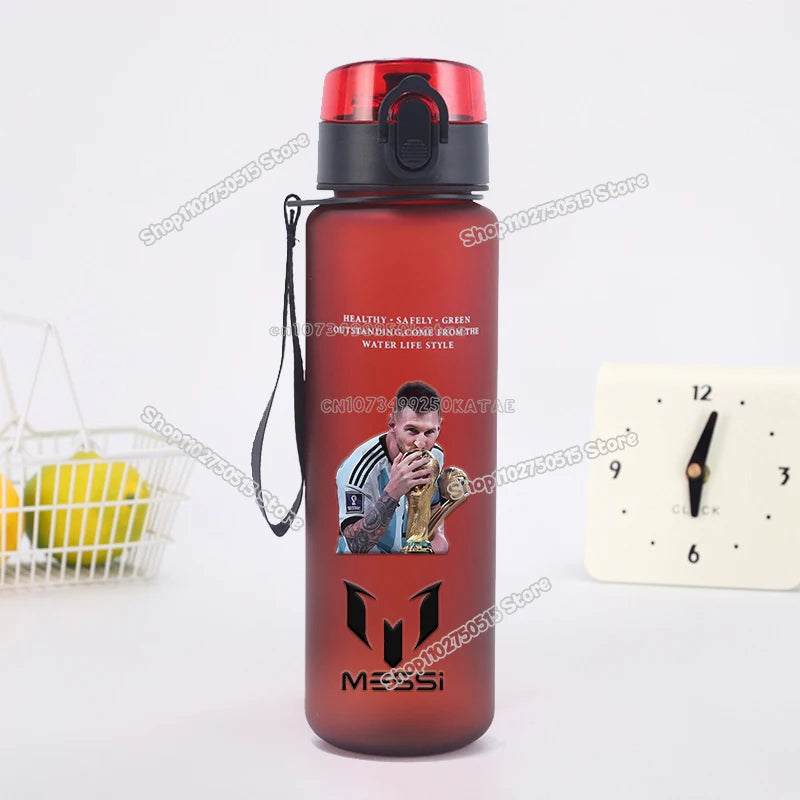 650ml CR7 Children Water Bottle Soccer Star Ronaldo Kids Straw Cup Outdoor Sport Boy Girl Drink Bottle School Leak Proof Jugs