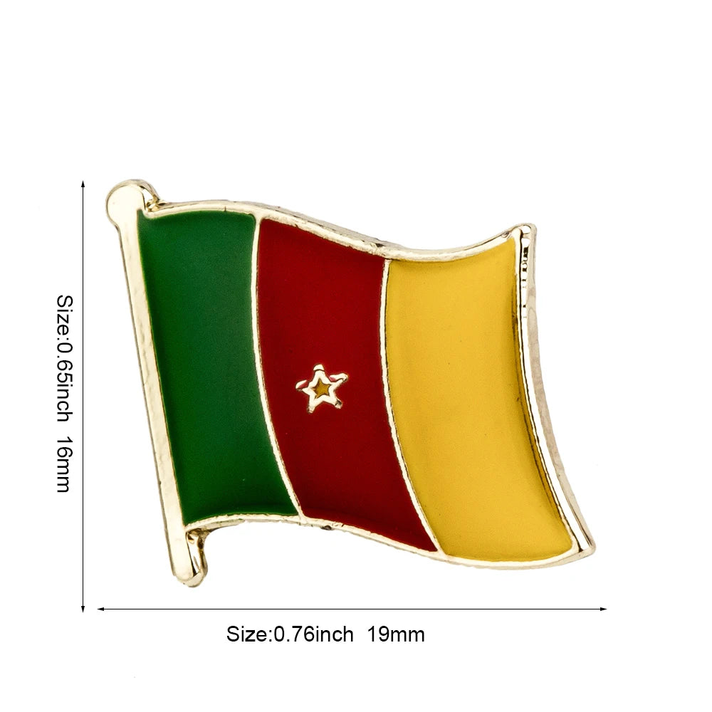 Haiti South Korea Turkey Netherlands Honduras Djibouti Kyrgyzstan Guinea Guinea-Bissau Canada Flag Badge Lapel Pins Brooch