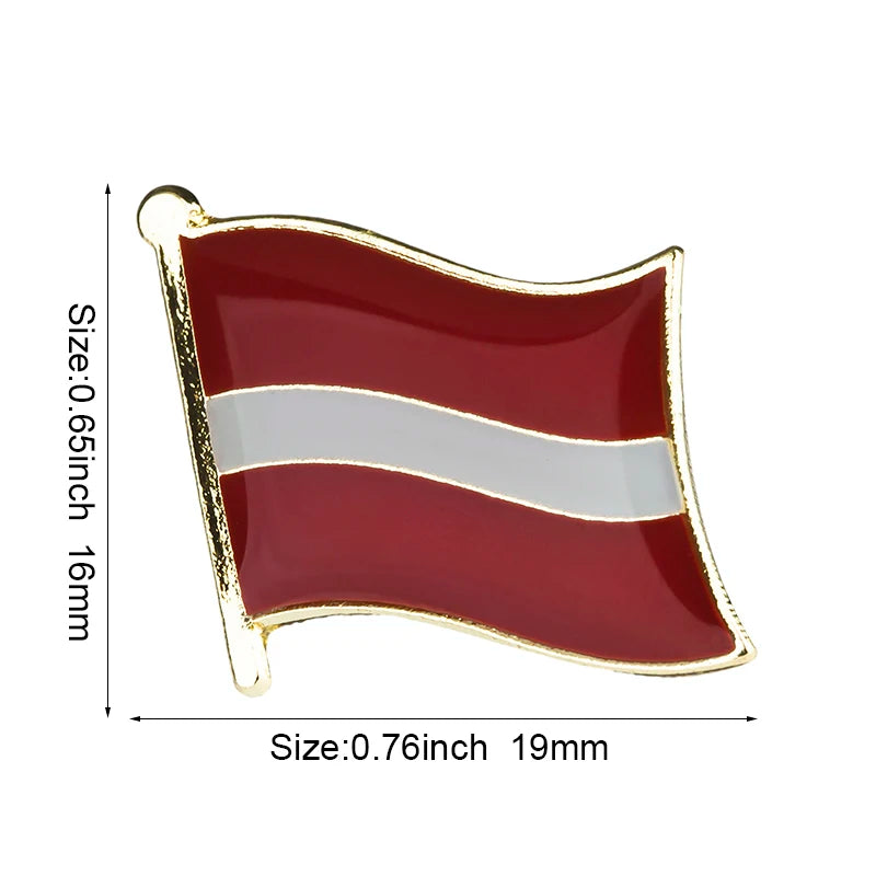 Haiti South Korea Turkey Netherlands Honduras Djibouti Kyrgyzstan Guinea Guinea-Bissau Canada Flag Badge Lapel Pins Brooch