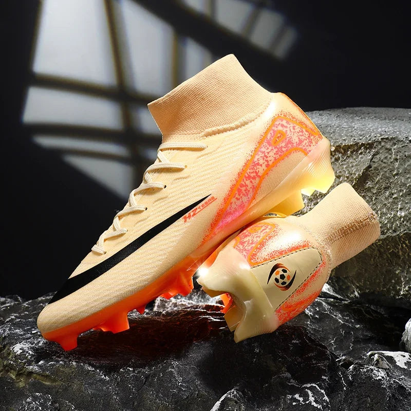 New Men Women Professional Football Boots Training Cleats Sport Sneakers Trainer Lightweight Grass Non-slip Match Soccer Shoes