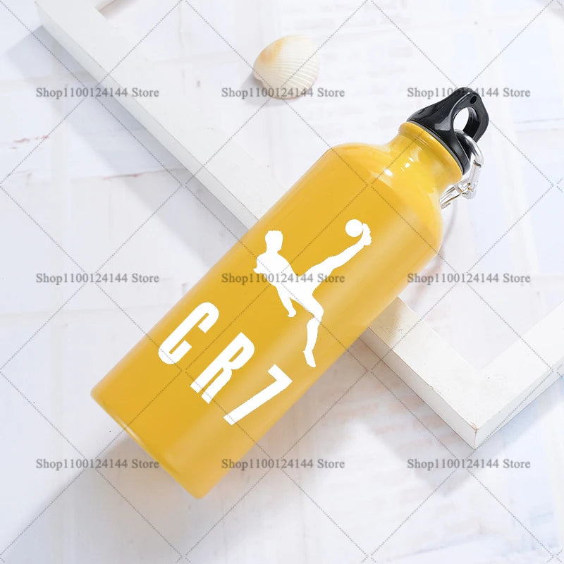 Football Star Ronaldos Aluminum Outdoor Sport Water Bottle CR7 Drinking Kettle Drinking Cup Leakproof Water Jug for Running Gift