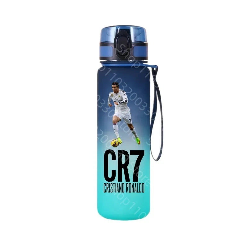 Football Star Cristiano Ronaldo Water Cup Ronaldo Messi Large Capacity Sports Flip Cover Drinking Bottle Fans Support Items