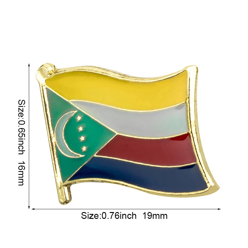 Haiti South Korea Turkey Netherlands Honduras Djibouti Kyrgyzstan Guinea Guinea-Bissau Canada Flag Badge Lapel Pins Brooch