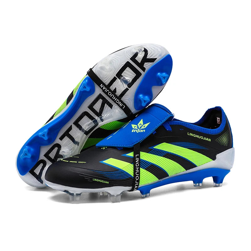 New Men Sport Soccer Shoes Training Boys Football Boots Outdoor Adult Long Spikes Non Slip Cleats Breathable Match Comfortable