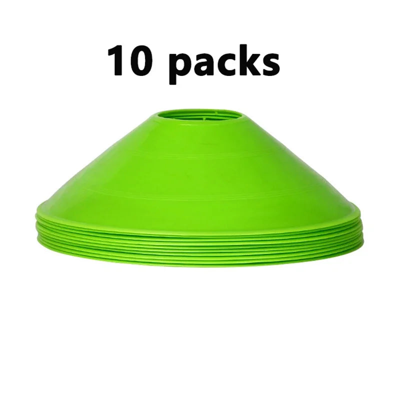 10pcs Football Training Sign Disk Obstacle Sign Cone Kids/Adult Agility Exercise Obstacle Avoidance Football Sports Accessories