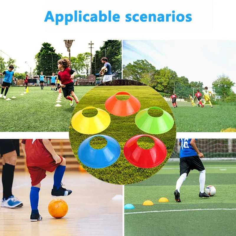 10pcs Football Training Sign Disk Obstacle Sign Cone Kids/Adult Agility Exercise Obstacle Avoidance Football Sports Accessories