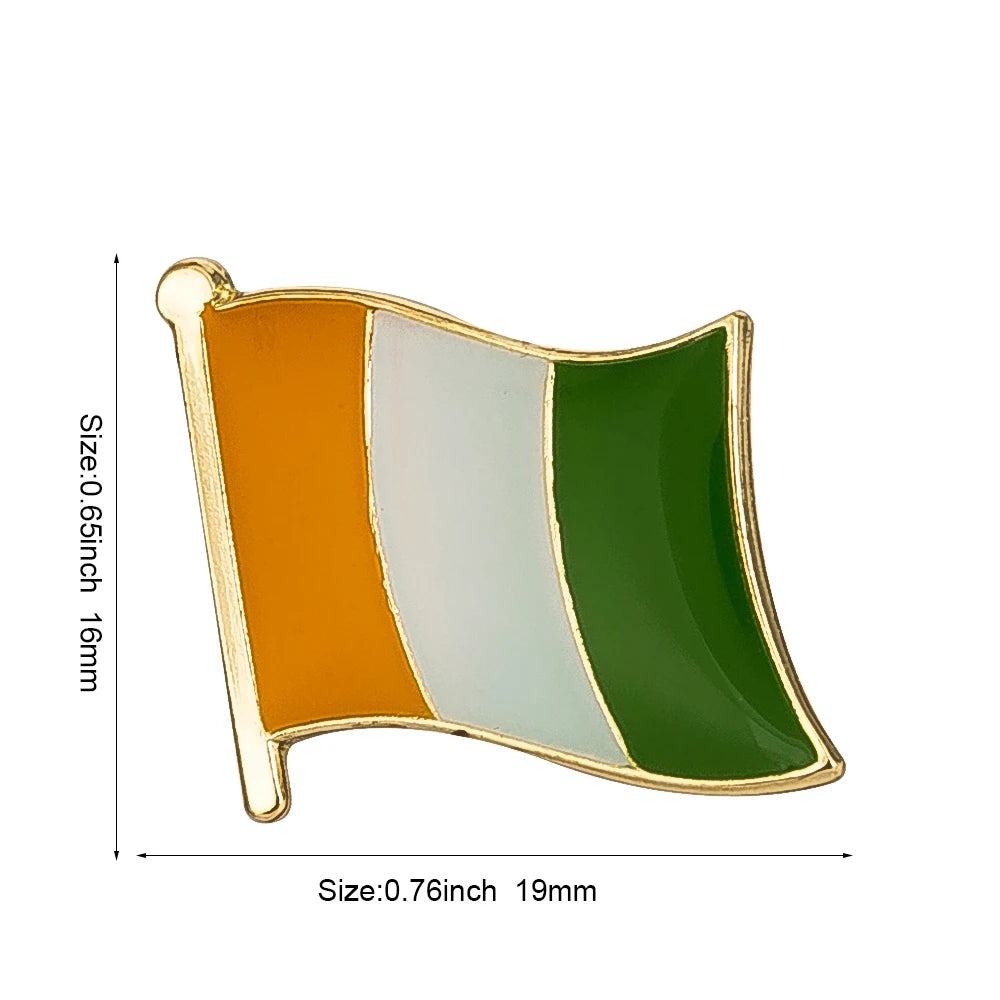 Haiti South Korea Turkey Netherlands Honduras Djibouti Kyrgyzstan Guinea Guinea-Bissau Canada Flag Badge Lapel Pins Brooch