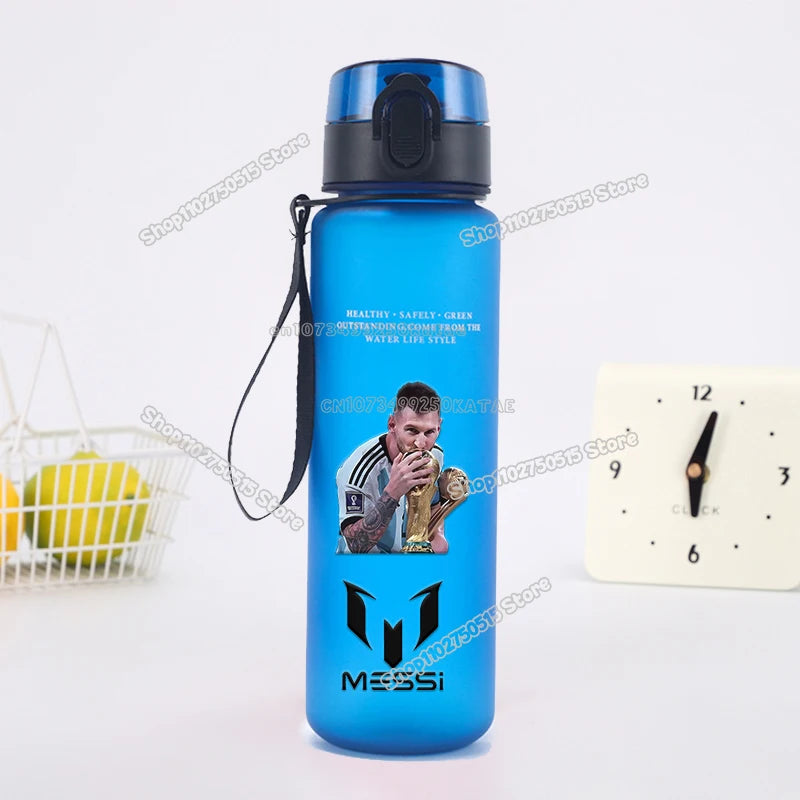 650ml CR7 Children Water Bottle Soccer Star Ronaldo Kids Straw Cup Outdoor Sport Boy Girl Drink Bottle School Leak Proof Jugs
