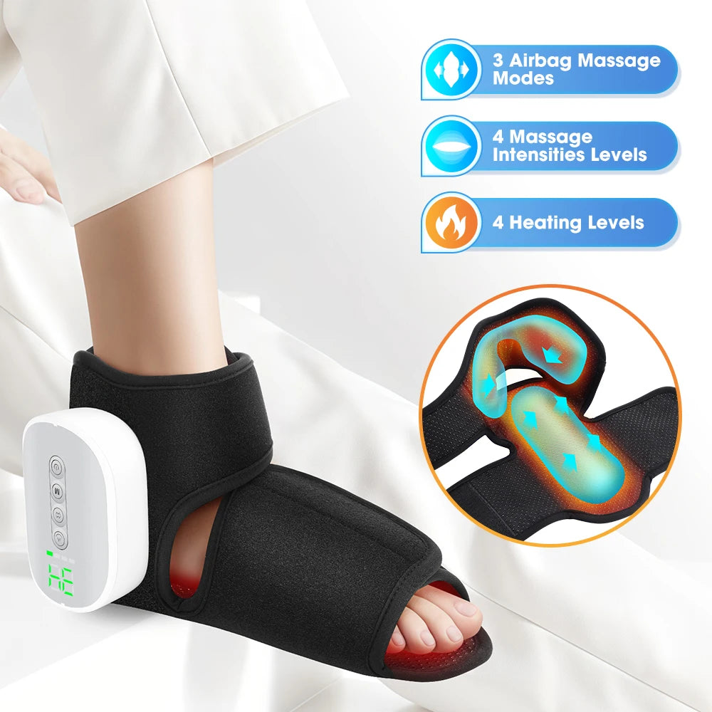 Heated Foot & Ankle Massager with Air Compression