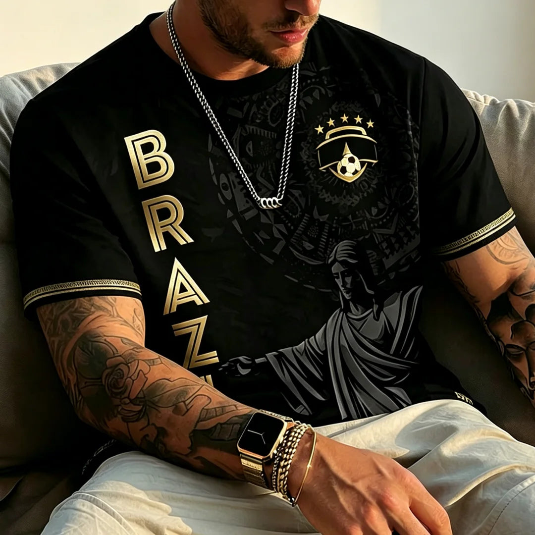 2026 Summer New Brazil Jesus Soccer Jersey Outdoor Soccer Training Breathable Jersey Men s Quick Dry T Shirt for Sports Running
