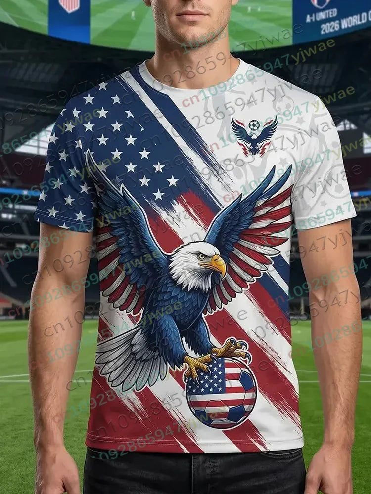 2026 America Soccer Jersey for Men Women USA Flag Special Youth Football Jersey Summer Parent-child Competition Training Tshirt