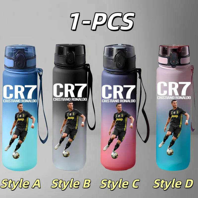 Football Star Character Water Cup Large Capacity Outdoor Portable Leak-proof Drinking Bottle Boys and Girls Gift Drinking Kettle