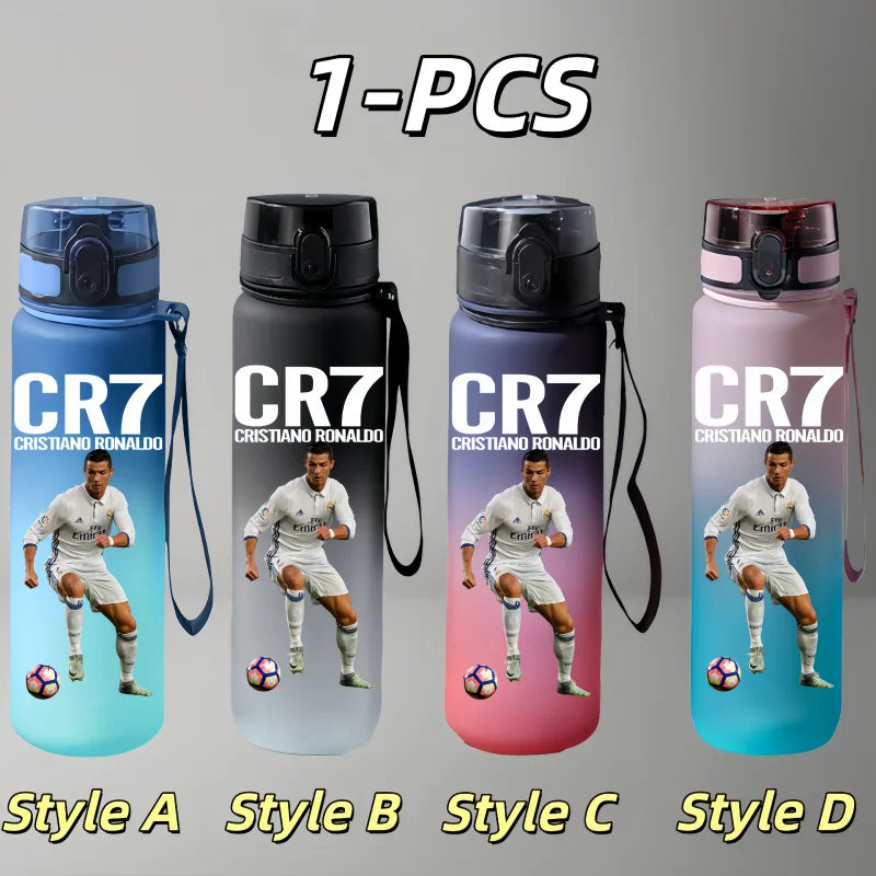 Football Star Character Water Cup Large Capacity Outdoor Portable Leak-proof Drinking Bottle Boys and Girls Gift Drinking Kettle