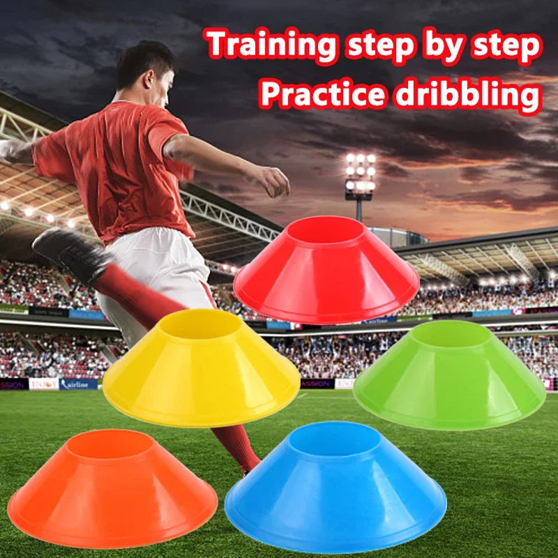10pcs Football Training Sign Disk Obstacle Sign Cone Kids/Adult Agility Exercise Obstacle Avoidance Football Sports Accessories