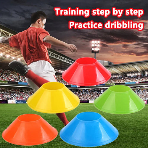 10pcs Football Training Sign Disk Obstacle Sign Cone Kids/Adult Agility Exercise Obstacle Avoidance Football Sports Accessories