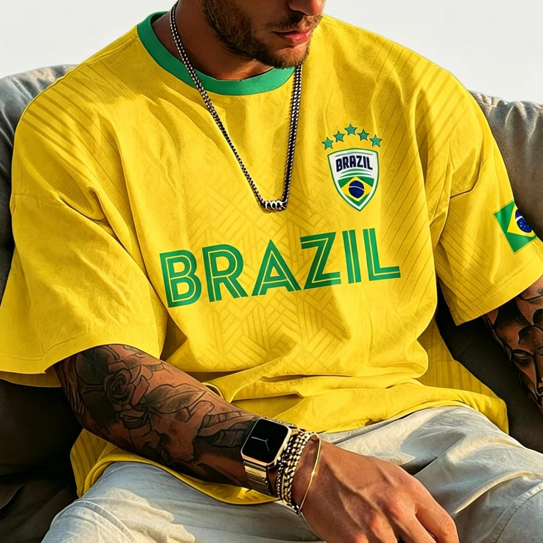 2026 Summer New Brazil Jesus Soccer Jersey Outdoor Soccer Training Breathable Jersey Men s Quick Dry T Shirt for Sports Running