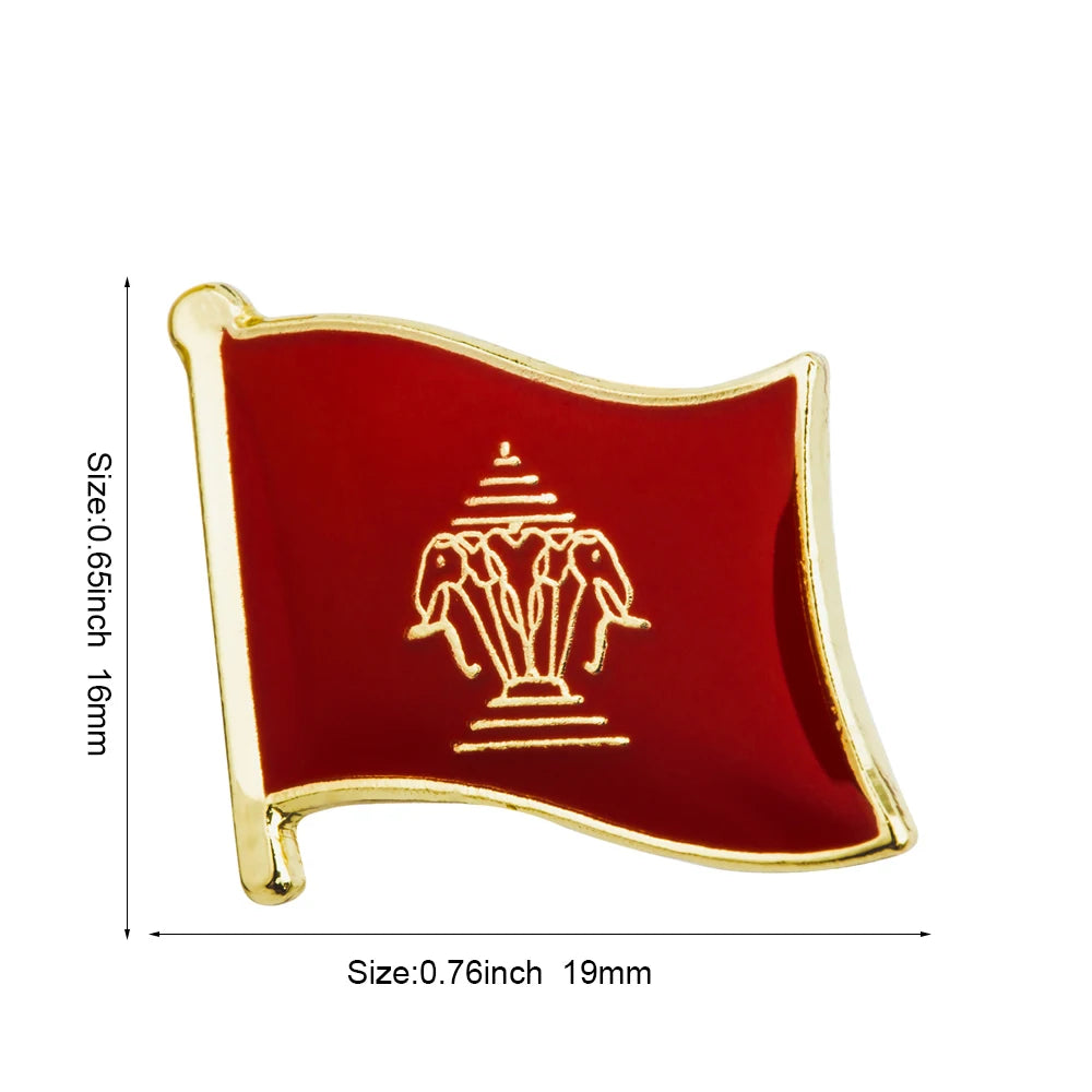 Haiti South Korea Turkey Netherlands Honduras Djibouti Kyrgyzstan Guinea Guinea-Bissau Canada Flag Badge Lapel Pins Brooch