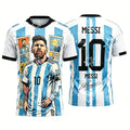 2026 Messi No.10 football jersey fan commemorative gift Summer Sports Men's T-Shirt Kid's Clothing Tee Woman cycling jersey ﻿