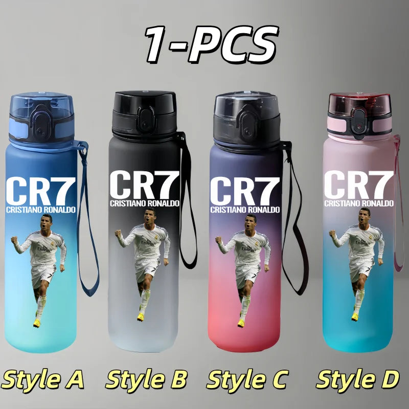 Football Star Character Water Cup Large Capacity Outdoor Portable Leak-proof Drinking Bottle Boys and Girls Gift Drinking Kettle