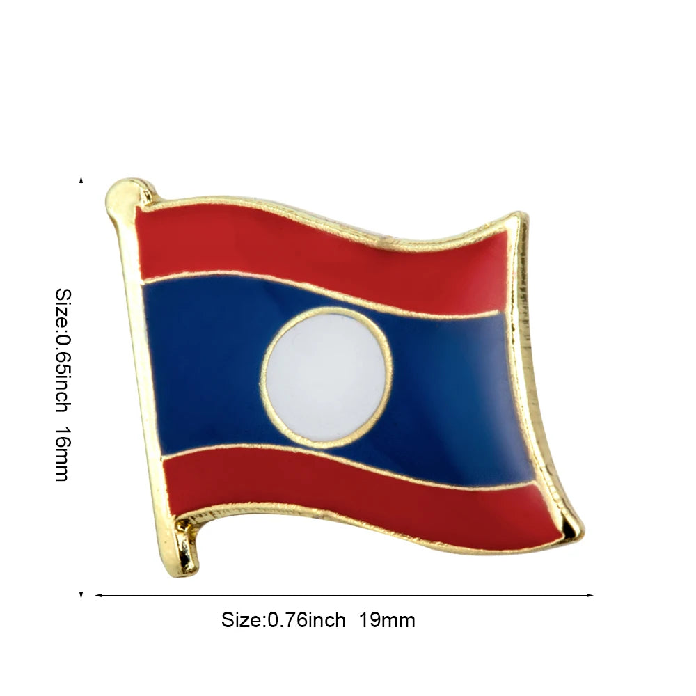 Haiti South Korea Turkey Netherlands Honduras Djibouti Kyrgyzstan Guinea Guinea-Bissau Canada Flag Badge Lapel Pins Brooch