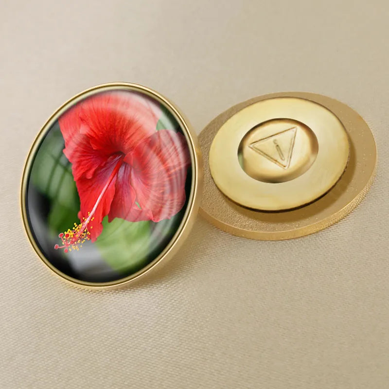 Haiti Haitians Map Flag National Emblem National Flower Brooches Badges Lapel Pins