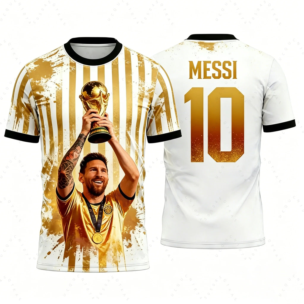 Messi No. 10 Championship Football Jersey Argentina