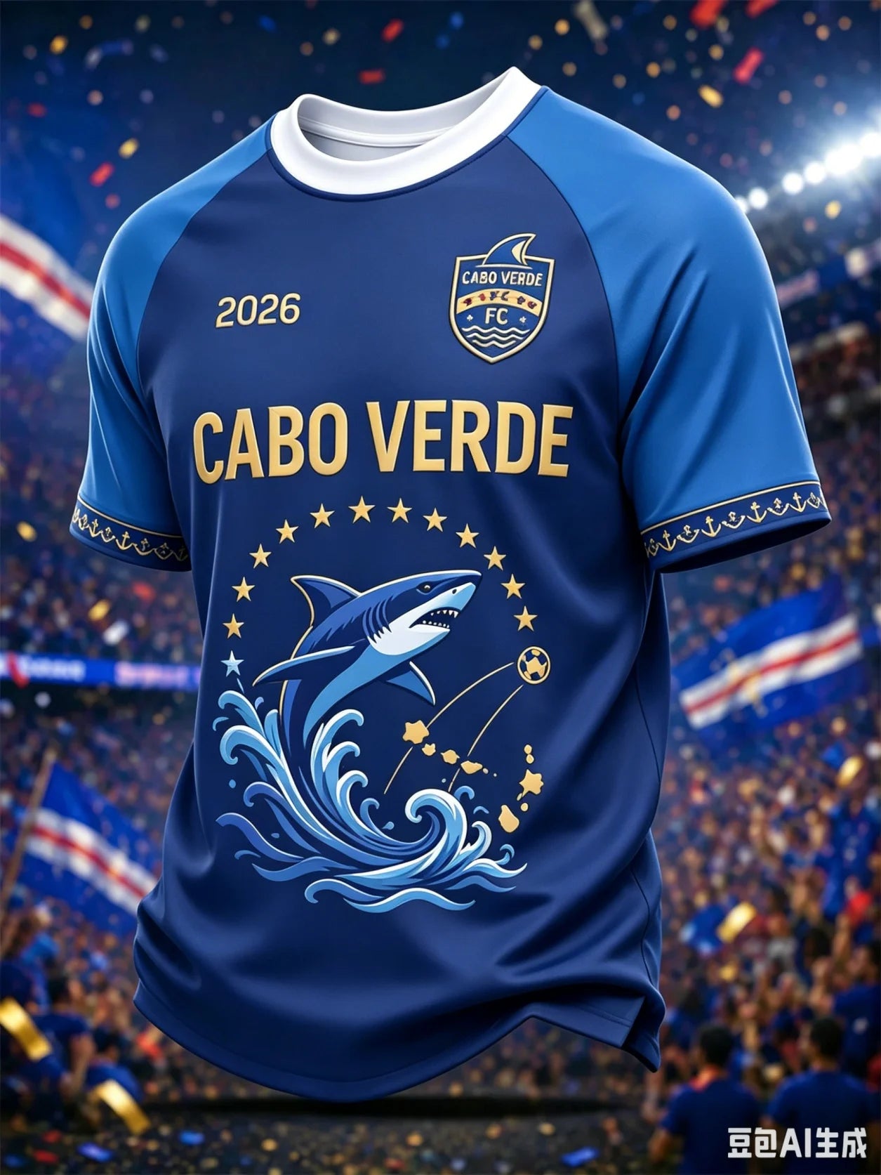 New Cape Verde Football Jersey Men Women V Neck 3D Print Quick Dry Soccer T Shirt Graphic Sports Fan Short Sleeve Training
