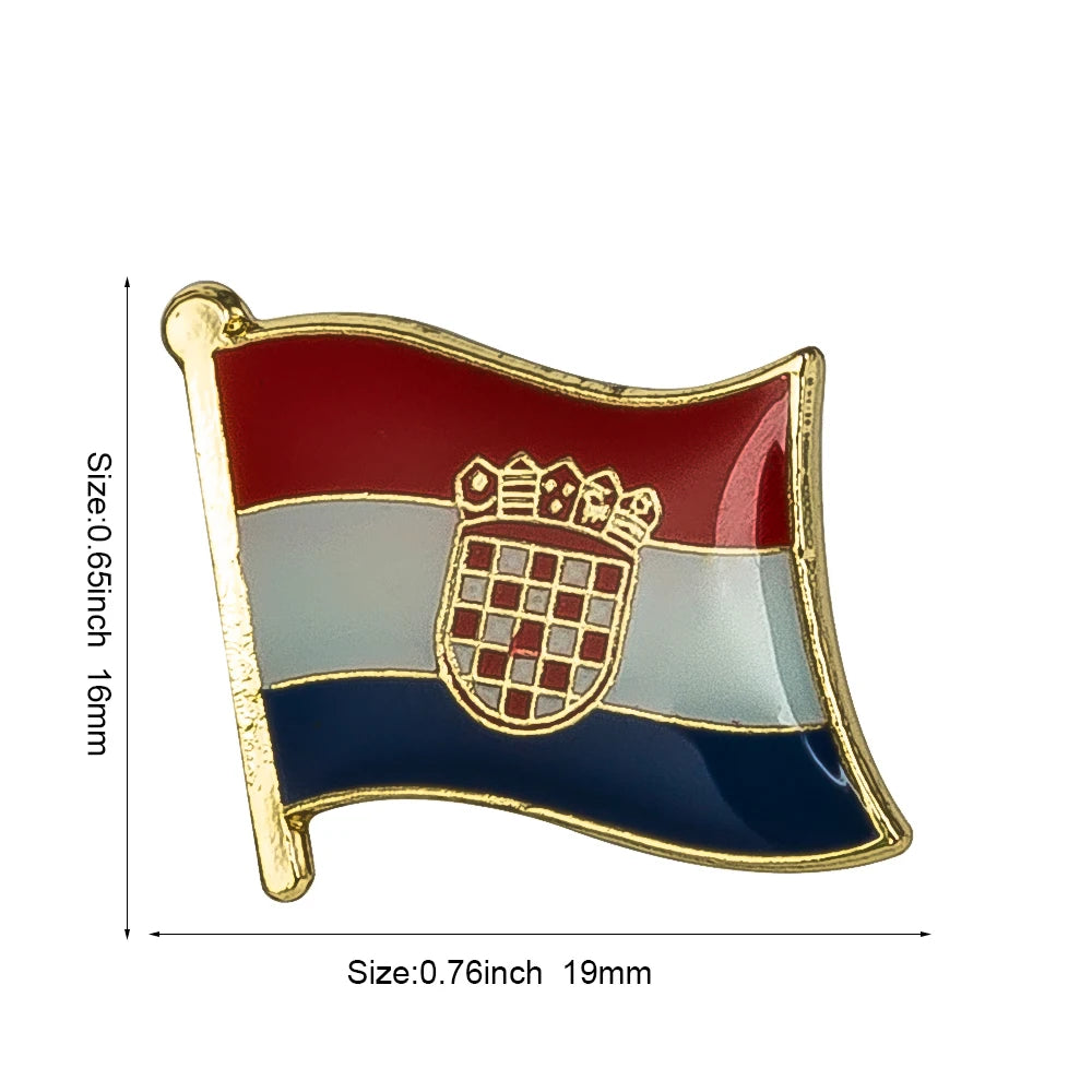 Haiti South Korea Turkey Netherlands Honduras Djibouti Kyrgyzstan Guinea Guinea-Bissau Canada Flag Badge Lapel Pins Brooch