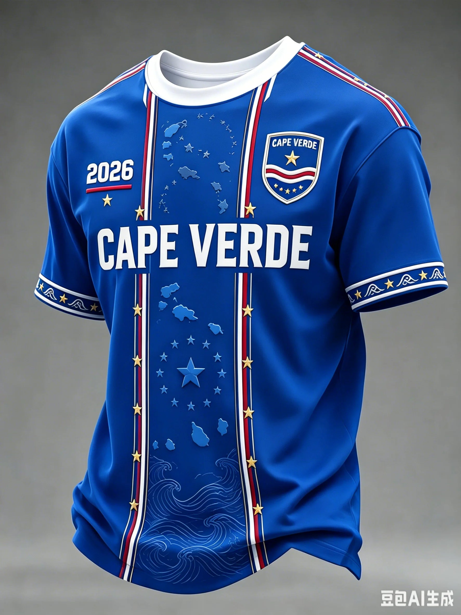 New Cape Verde Football Jersey Men Women V Neck 3D Print Quick Dry Soccer T Shirt Graphic Sports Fan Short Sleeve Training