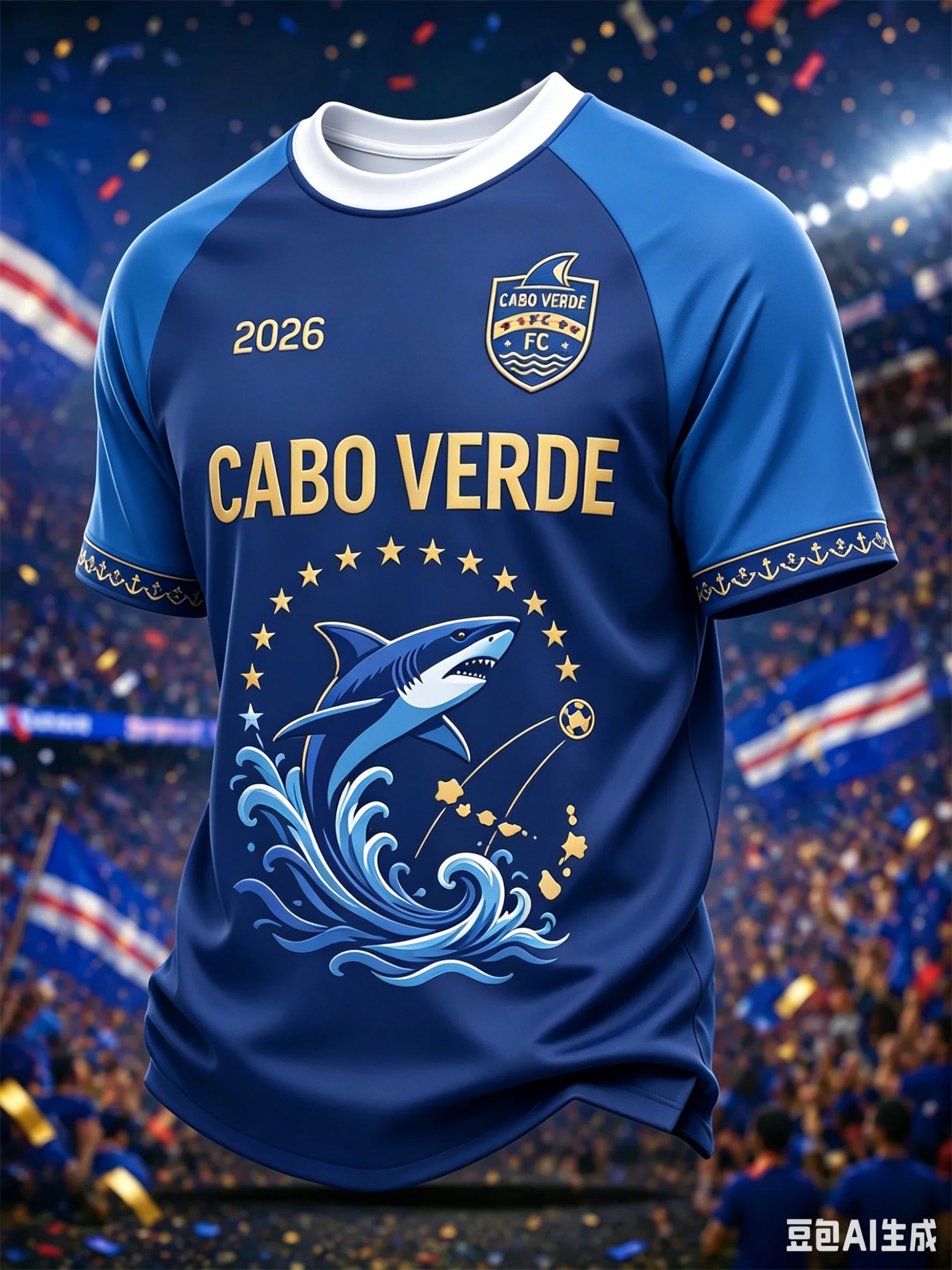 New Cape Verde Football Jersey Men Women V Neck 3D Print Quick Dry Soccer T Shirt Graphic Sports Fan Short Sleeve Training