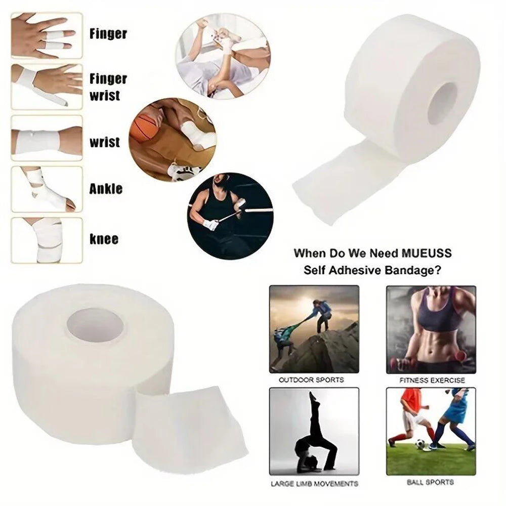 4-Rolls Athletic Sports Tape | Very Strong Easy Tear NO Sticky Residue | Best Tape for Athlete & Trainers | Fingers Ankles Wrist
