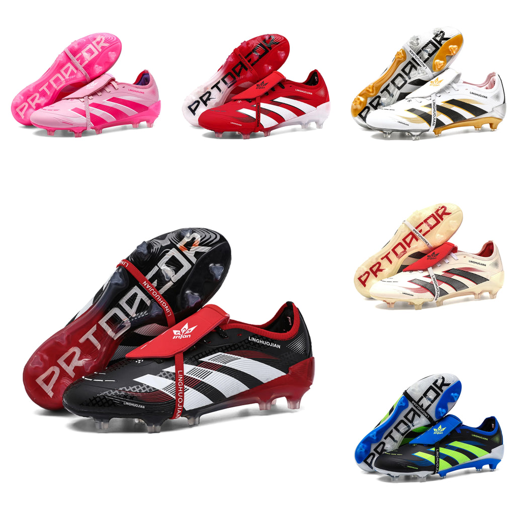 New Men Sport Soccer Shoes Training Boys Football Boots Outdoor Adult Long Spikes Non Slip Cleats Breathable Match Comfortable