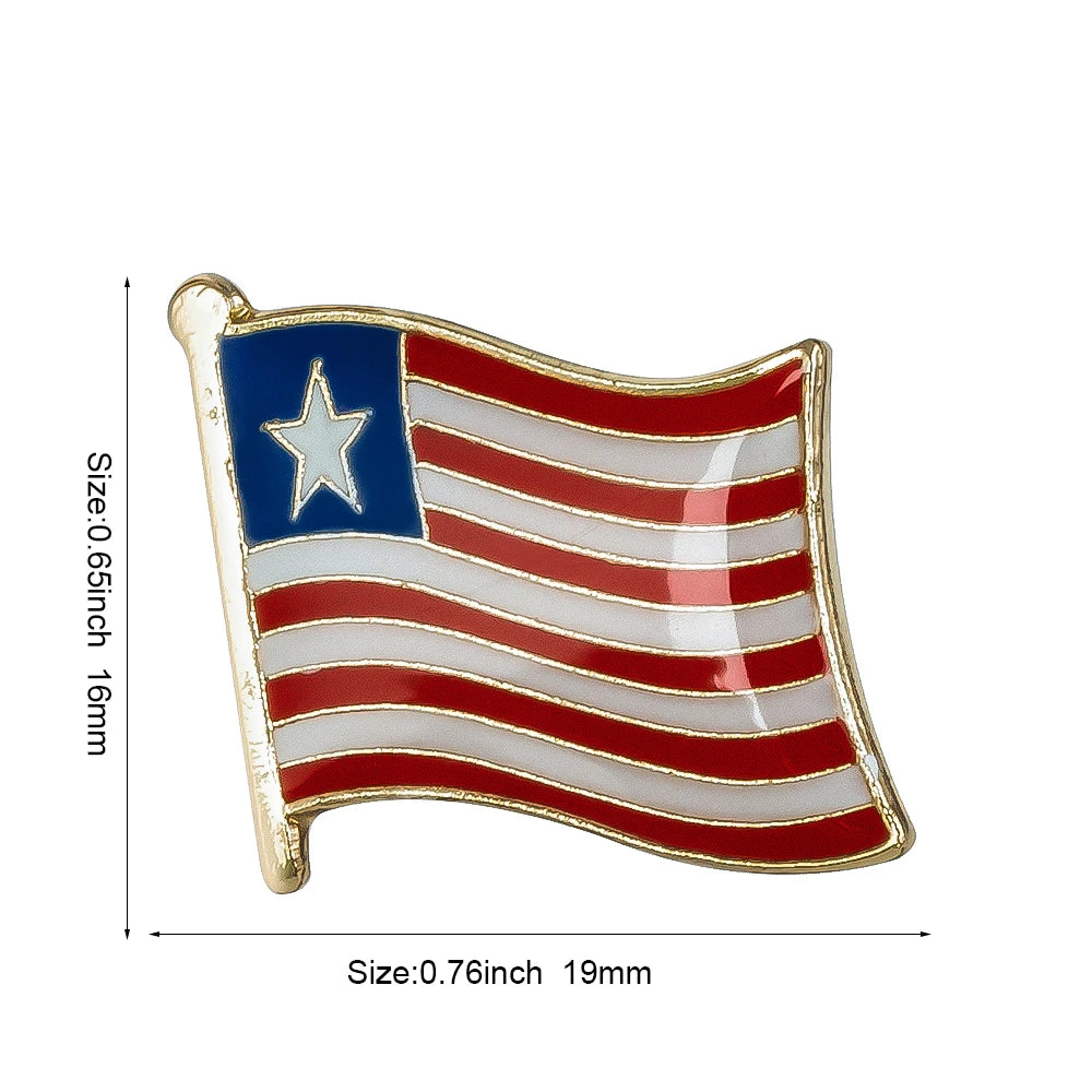 Haiti South Korea Turkey Netherlands Honduras Djibouti Kyrgyzstan Guinea Guinea-Bissau Canada Flag Badge Lapel Pins Brooch