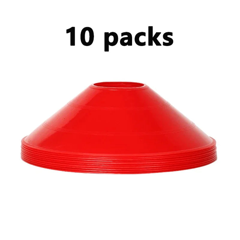 10pcs Football Training Sign Disk Obstacle Sign Cone Kids/Adult Agility Exercise Obstacle Avoidance Football Sports Accessories