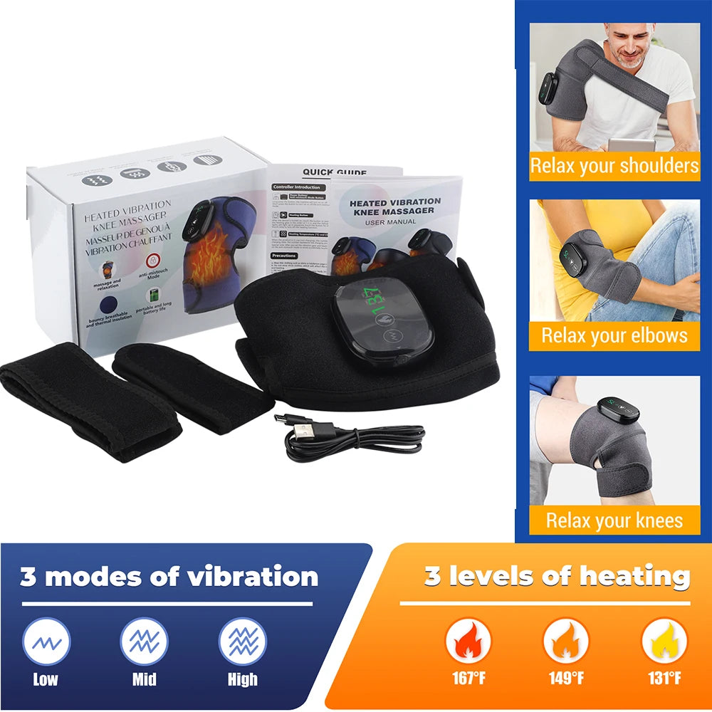 Cordless Heated Knee Massager & Recovery Wrap