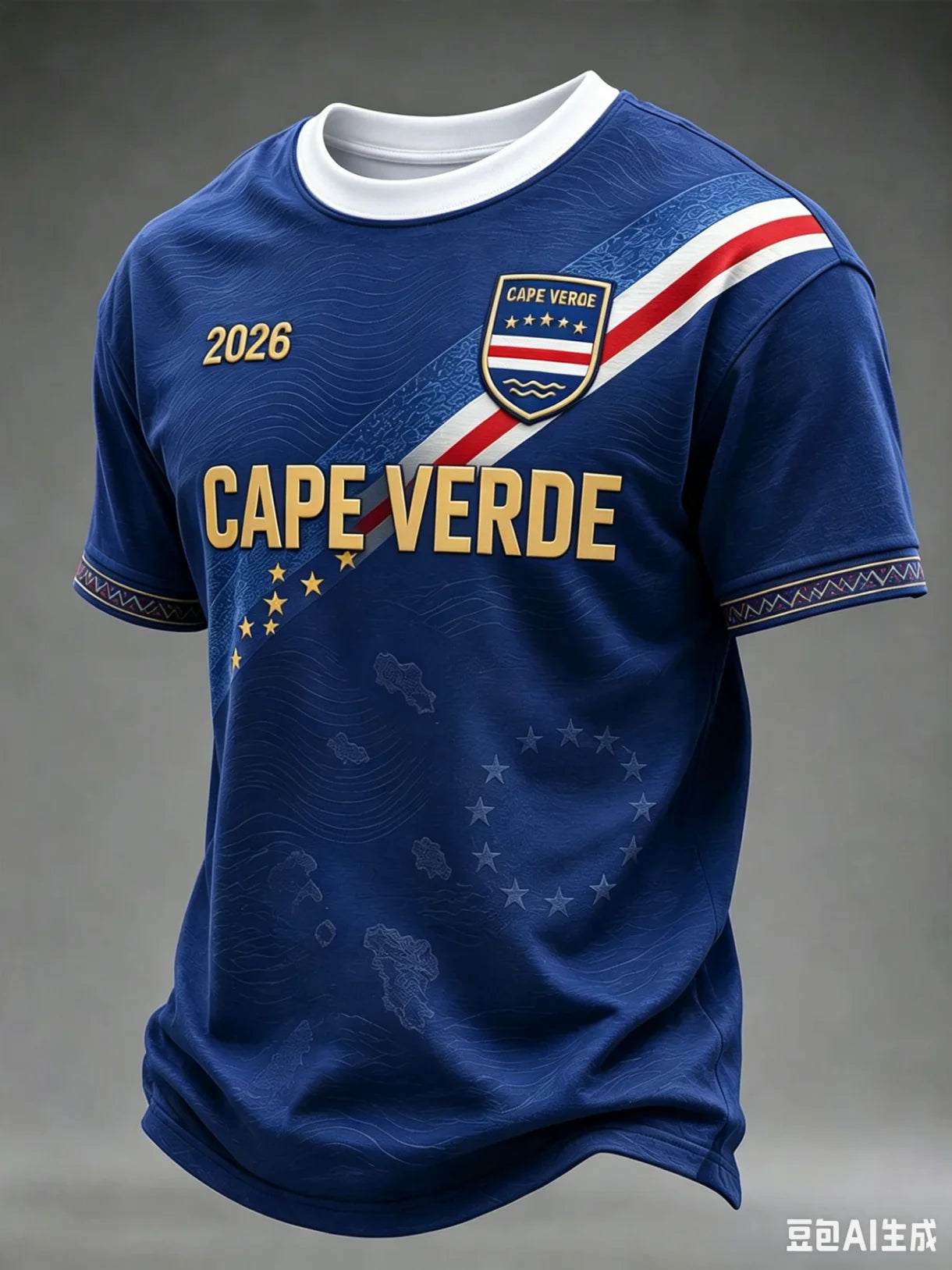 New Cape Verde Football Jersey Men Women V Neck 3D Print Quick Dry Soccer T Shirt Graphic Sports Fan Short Sleeve Training