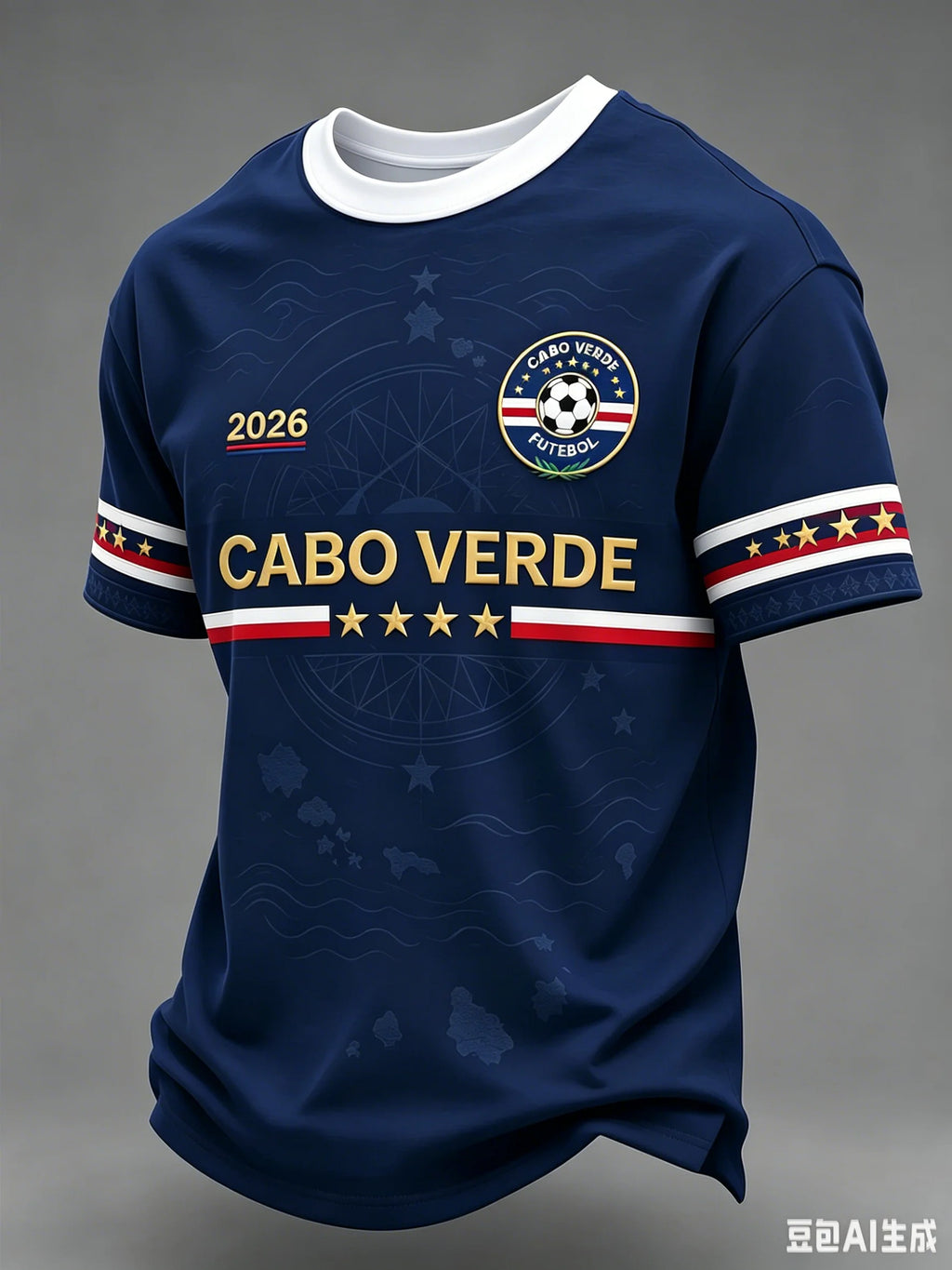 New Cape Verde Football Jersey Men Women V Neck 3D Print Quick Dry Soccer T Shirt Graphic Sports Fan Short Sleeve Training