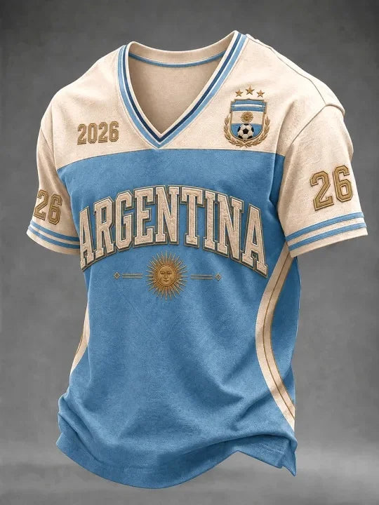 2026 New Argentina National Football Jersey Casual Sports Training Fan Quick Drying T-shirt for  Family Matching Y2k comfortable