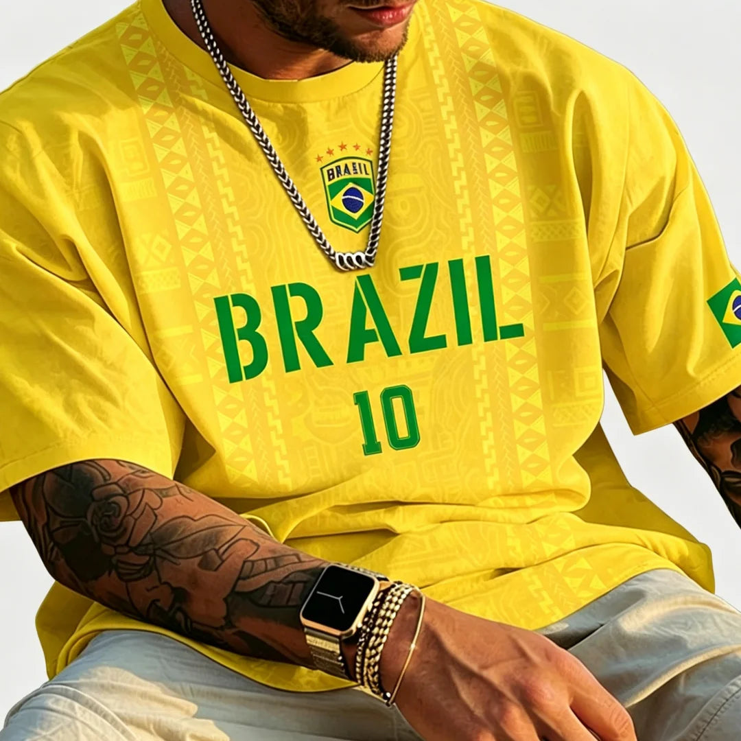 2026 Summer New Brazil Jesus Soccer Jersey Outdoor Soccer Training Breathable Jersey Men s Quick Dry T Shirt for Sports Running