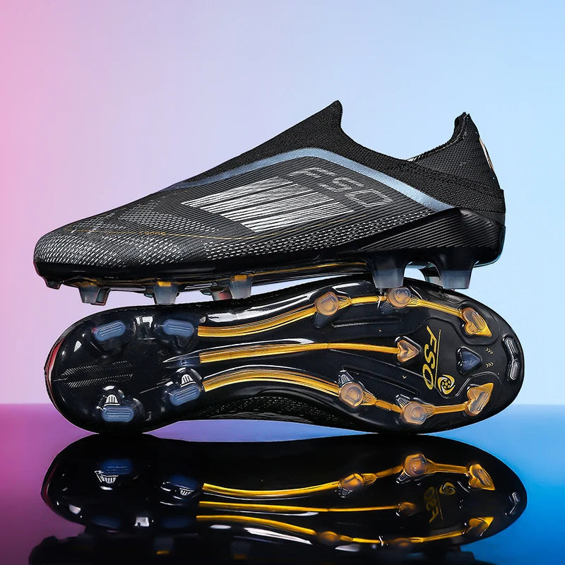 New Men Football Boots Training Non Slip Soccer Shoes Match Adult Cleats Outdoor Sport Boys Breathable Long Spikes Comfortable