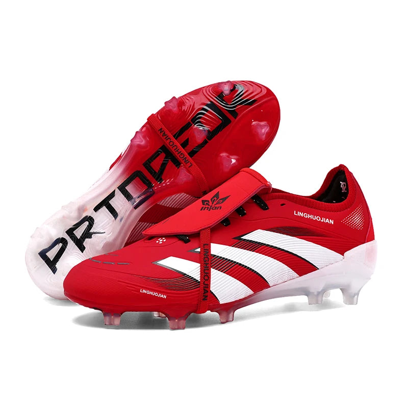 New Men Sport Soccer Shoes Training Boys Football Boots Outdoor Adult Long Spikes Non Slip Cleats Breathable Match Comfortable