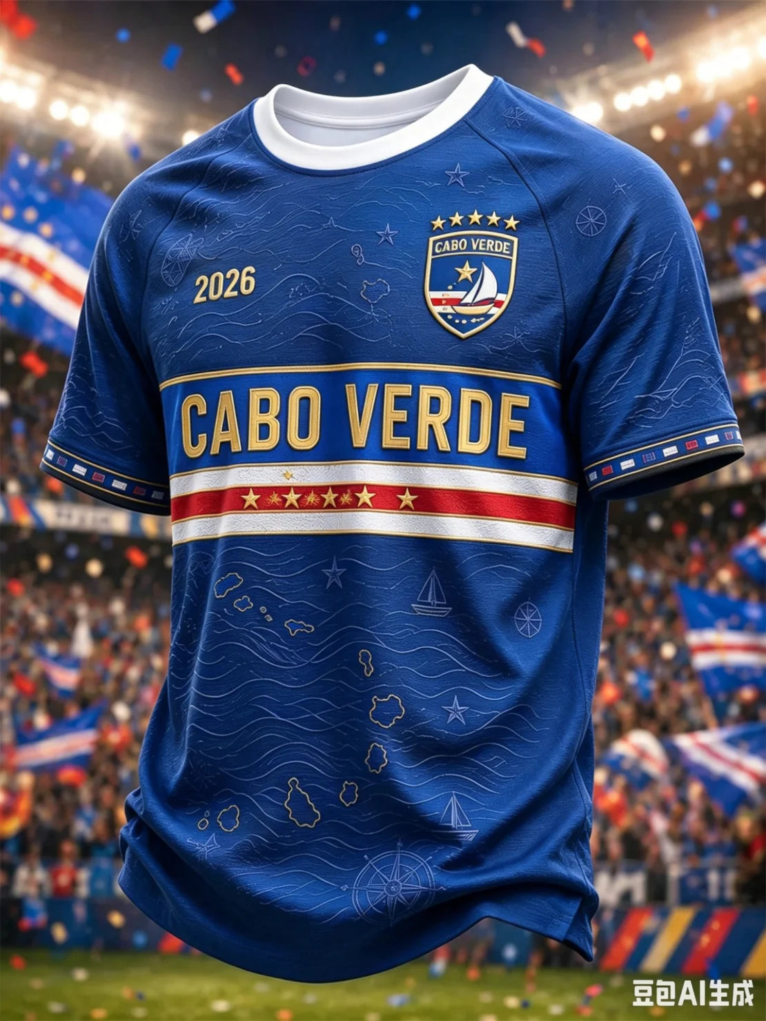 New Cape Verde Football Jersey Men Women V Neck 3D Print Quick Dry Soccer T Shirt Graphic Sports Fan Short Sleeve Training